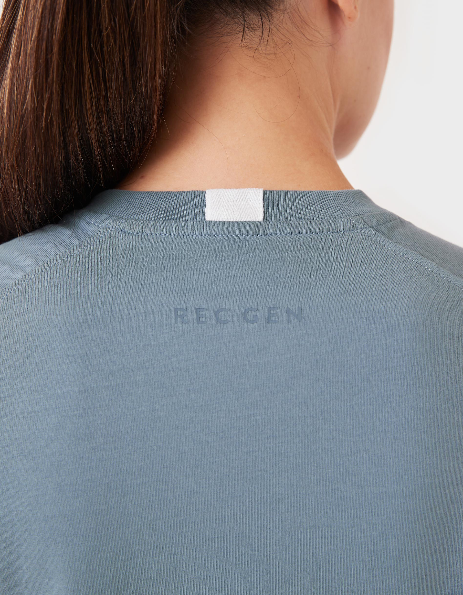 Float Crop Tee Chalk Blue - Image 3