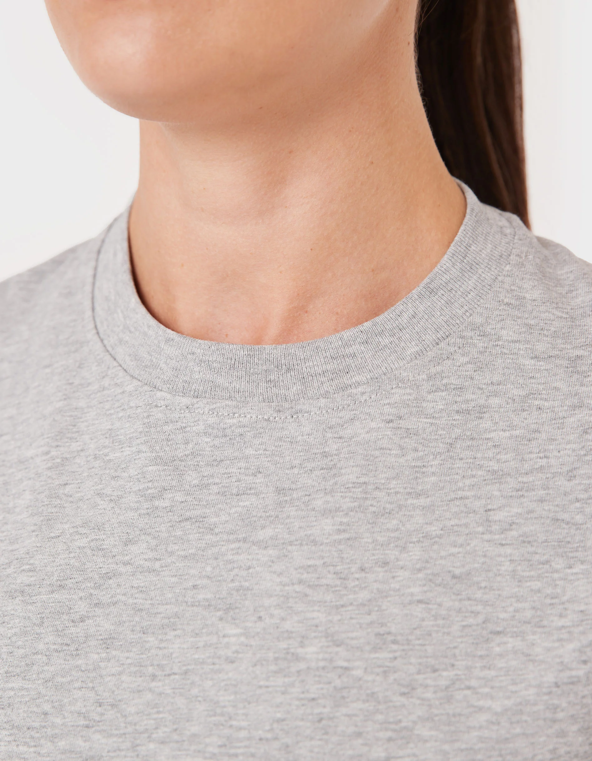 Float Crop Tee Grey Marle - Image 2