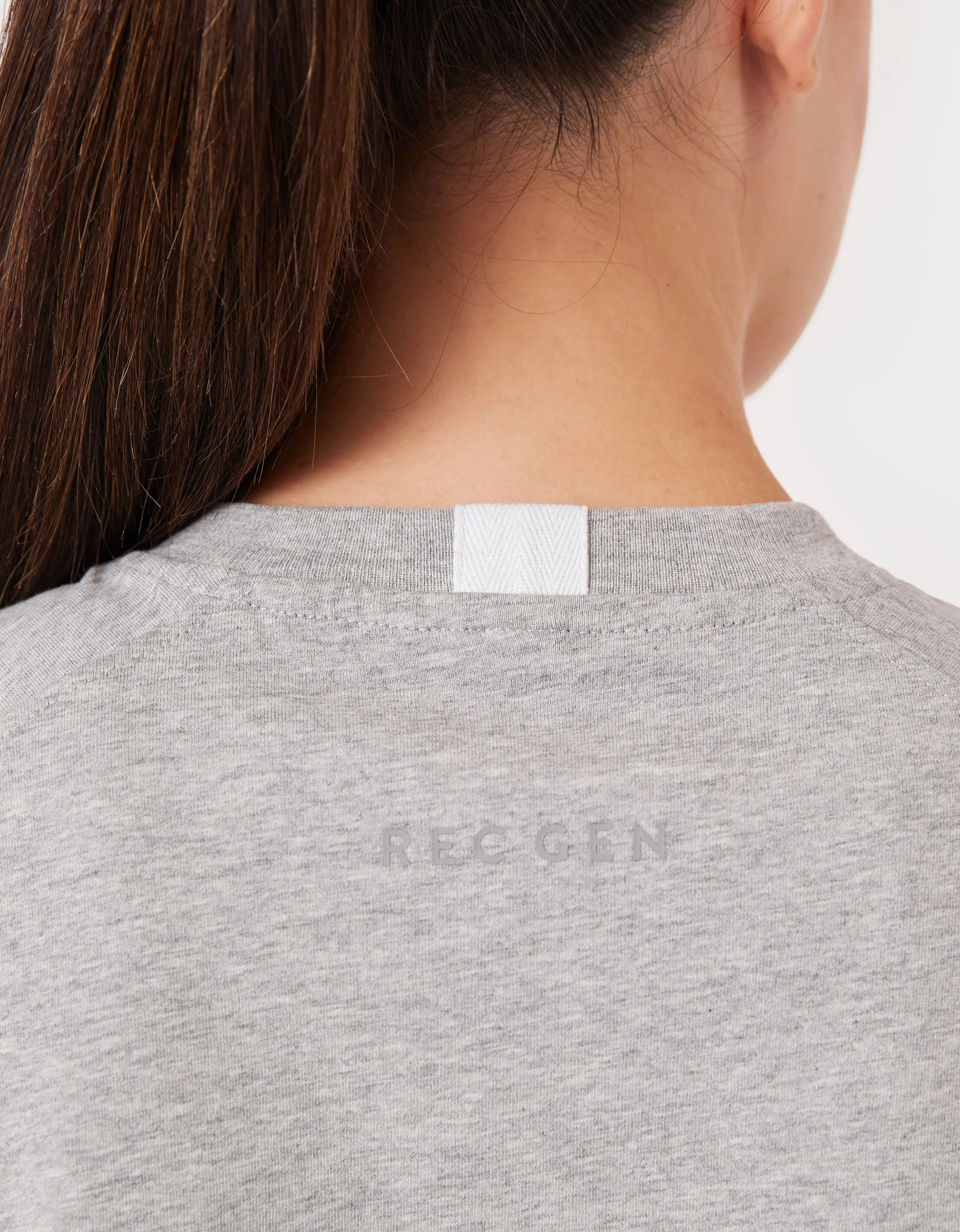 Float Crop Tee Grey Marle - Image 3