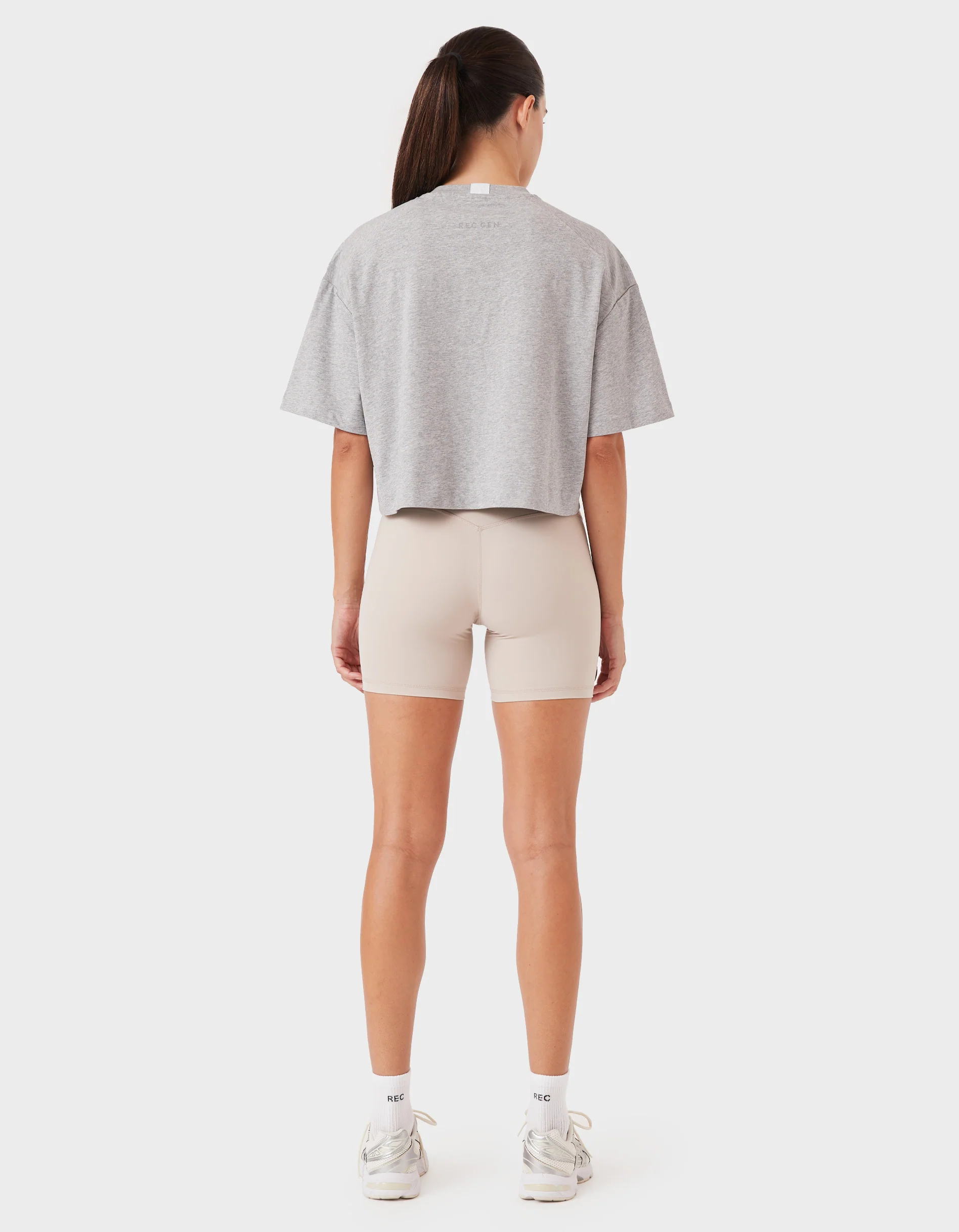 Float Crop Tee Grey Marle - Image 4