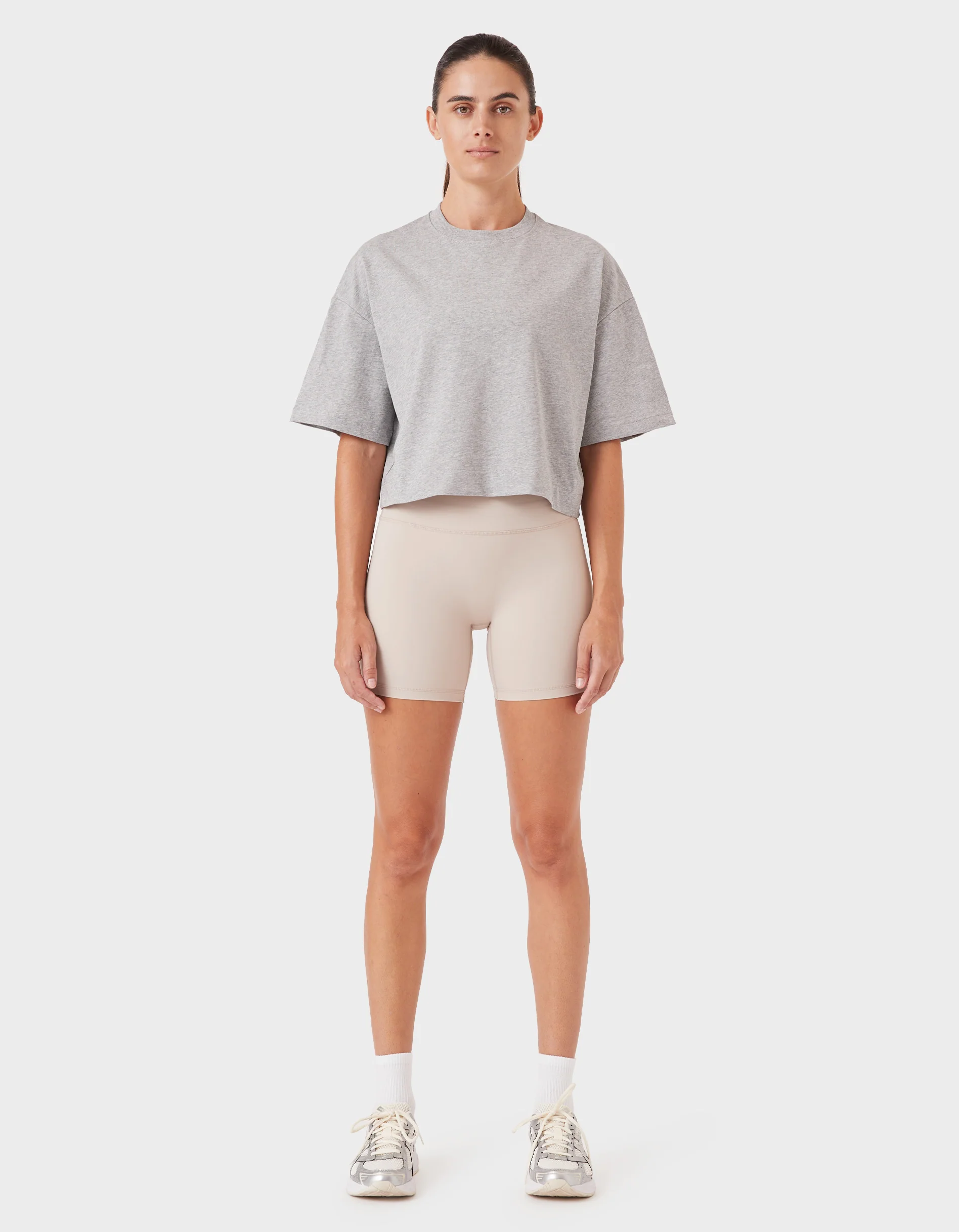 Float Crop Tee Grey Marle - Image 5