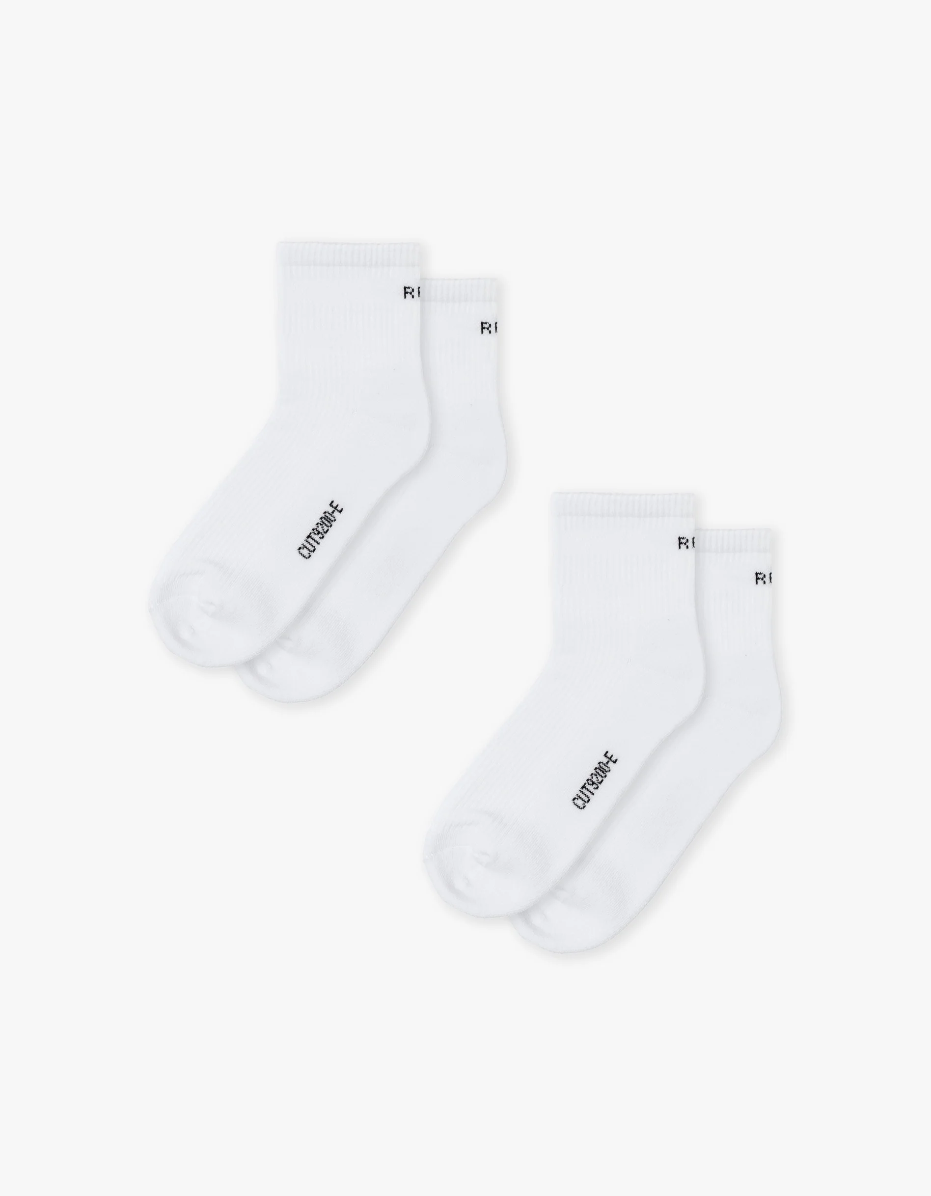 Logo Short Sock 2-Pack White