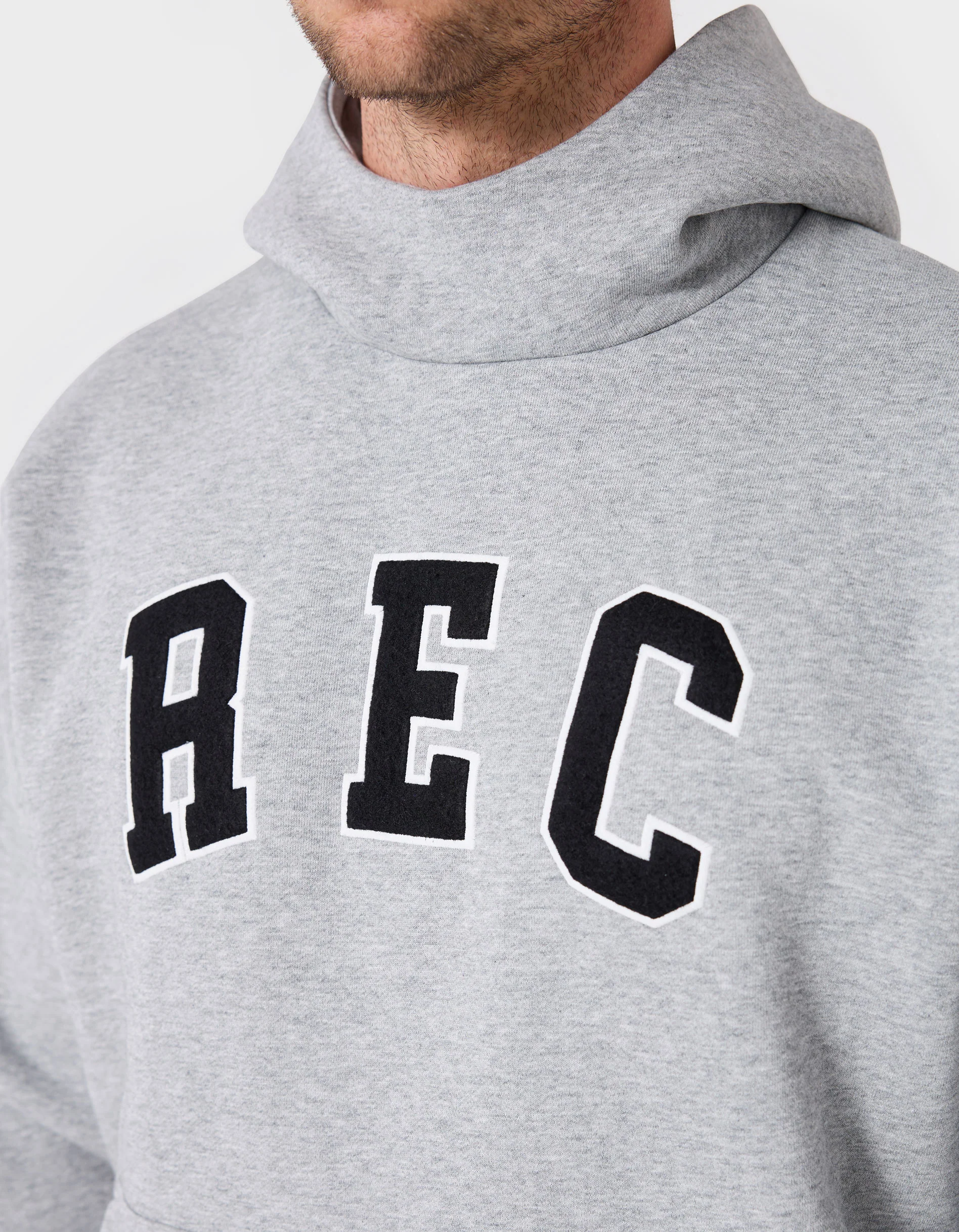 Mass Fleece REC Hood Grey Marle - Image 2