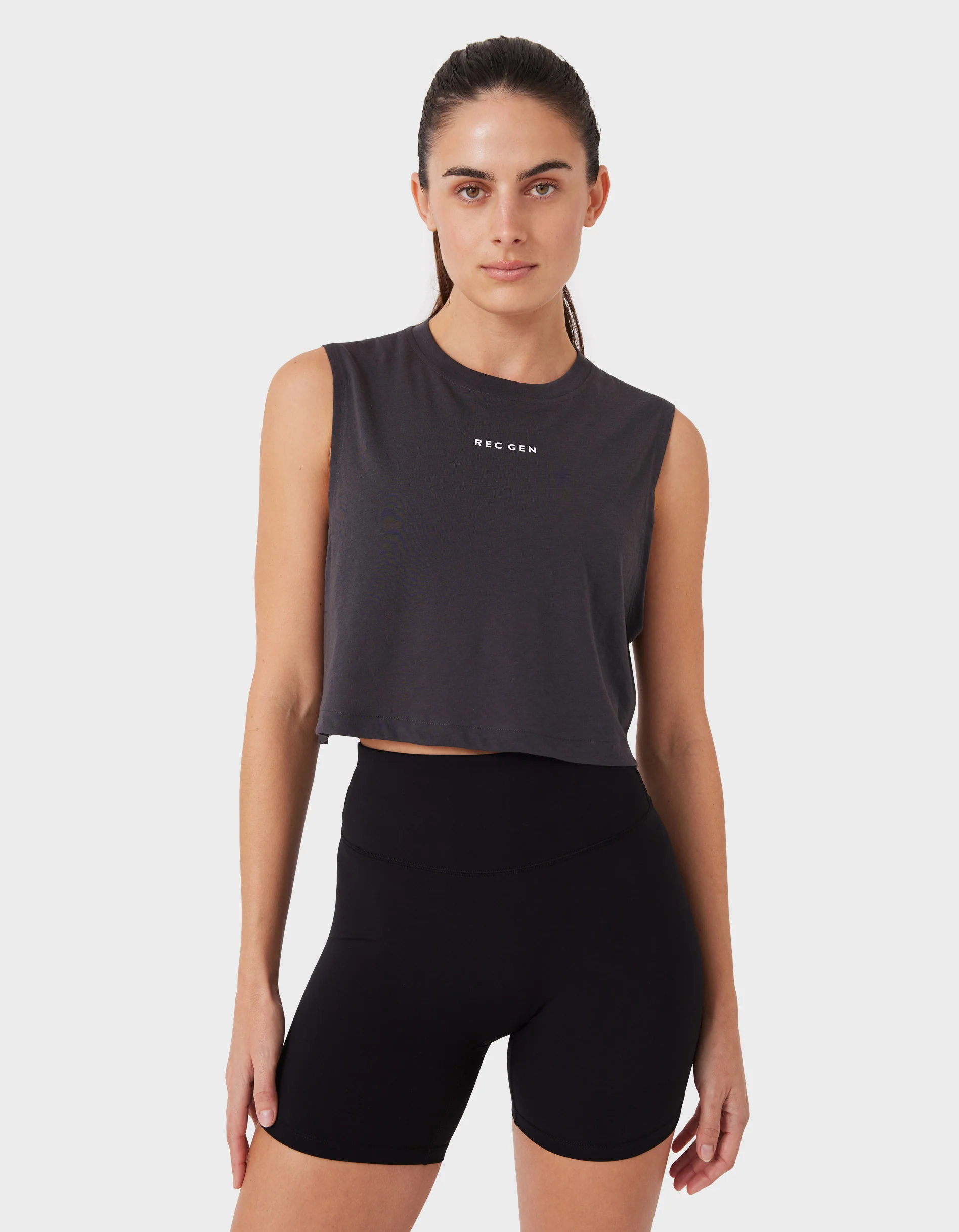 Oxy Float Crop Tank Graphite